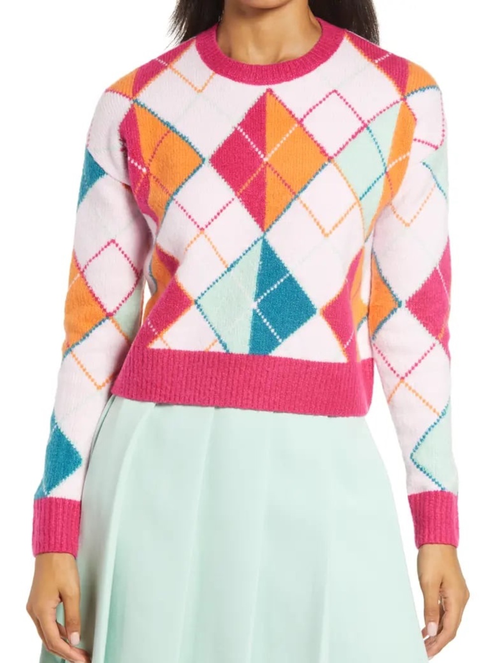 Halogen x Atlantic-Pacific Argyle Sweater